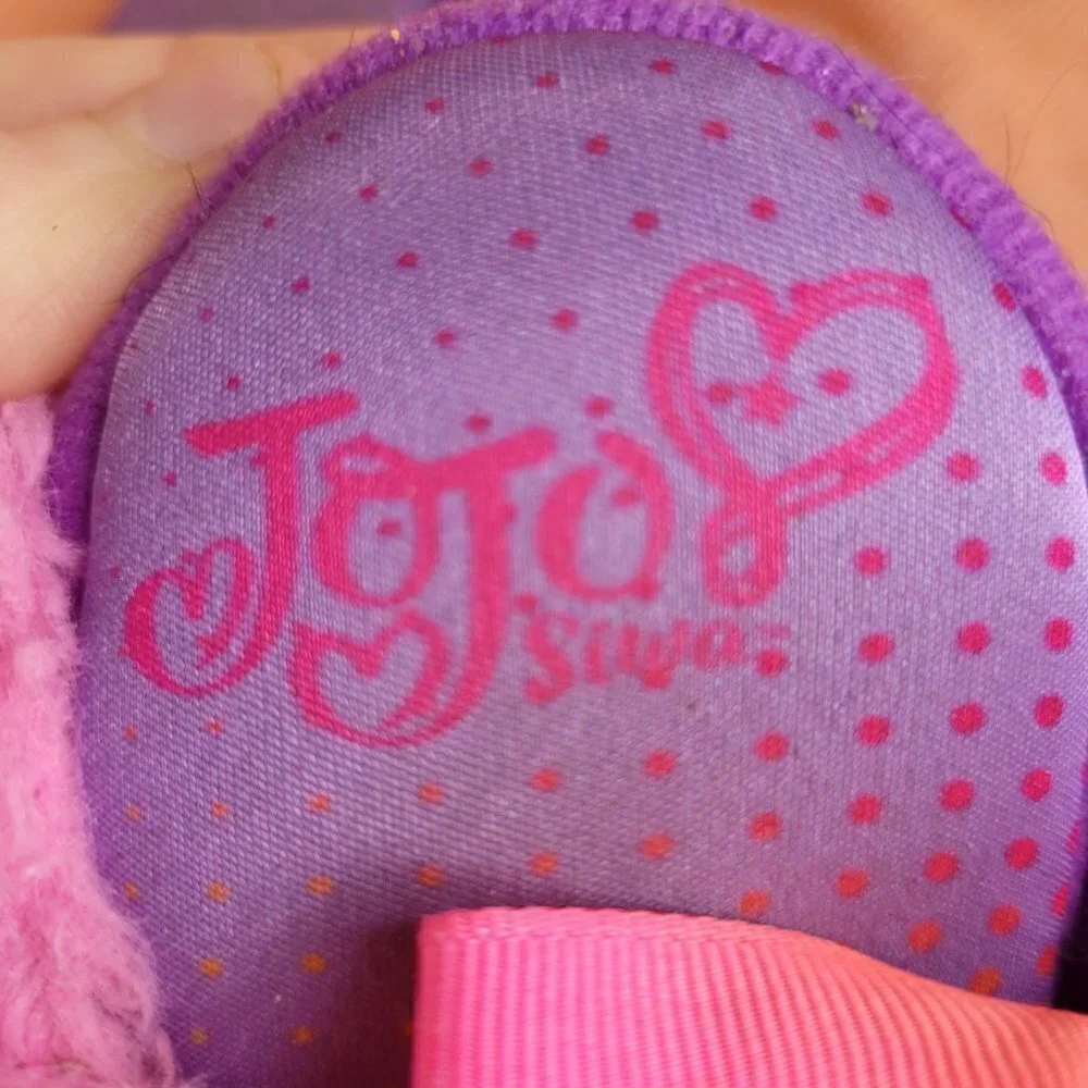 JoJ Siwa Closed Back Rainbow Glitter Star Slippers Size 9-10